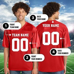 เสื้อฟุตบอลอเมริกันผู้ชายแบบเปล่า ชุดกีฬาทีมแบบกำหนดเอง ราคาขายส่ง - Product Image 2