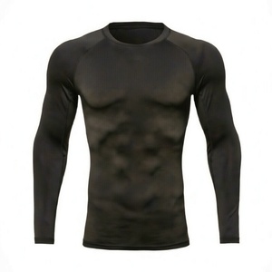 OEM Men <b>Long</b> <b>Sleeve</b> Rashguard Compression Shirt Quick Dry Spandex/Polyester Fabric UPF50+ MMA BJJ Gym Training <b>Base</b> <b>Layer</b> - Product Image 3