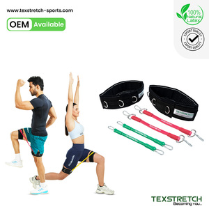 Entraîneur de vitesse et d'agilité Texstretch D-Band – Sangles de cuisse en tube de résistance cinétique en latex épais pour la puissance de sprint et le football (OEM) - Product Image 1