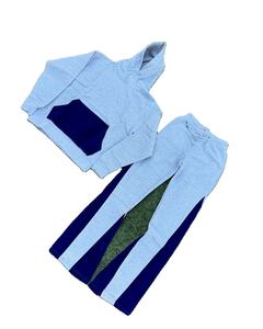 Survêtement en polaire surdimensionné pour hommes personnalisé ensemble de pantalons de survêtement et de sweat à capuche streetwear vintage respirant grande taille quantité minimale de commande bas pour l'été - Product Image 1