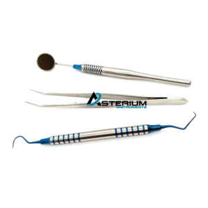 Kit de Instrumentos de Diagnóstico Dental ASTERIUM, Espejo de Examen de Acero Inoxidable, Pinzas Exploradoras, Juego de Herramientas de Inspección para Cuidado Bucal - Product Image 2