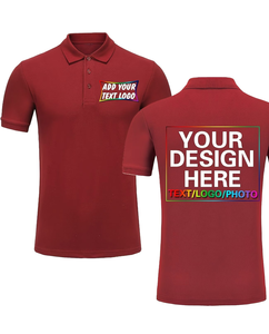 Custom Men's Red for Shirt Short Sleeve 100% Cotton Jersey Fabric Knitted Digital Printing Breathable Casual Style Front Logo - Product Image 1