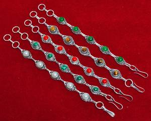 Amazing 5-100 Pcs Multi Color <b>Gemstone</b> <b>Bracelets</b> 925 Silver Plated Designer Handmade Jewelry Wholesale - Product Image 4