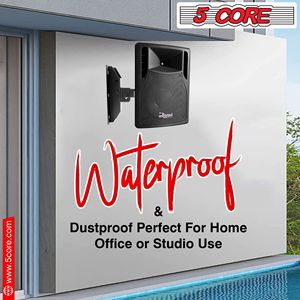 Paire de supports de haut-parleurs en métal robuste Support mural Support de 88 lb Angle rotatif Inclinaison pivotante réglable Cintre universel - Product Image 3