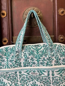 Handmade Fashion Quilted Cotton <b>Laptop</b> <b>Sleeve</b> with Shoulder Strap Zipper Closure for Shopping Documents Model 100 Rajasthan - Product Image 4