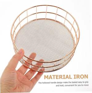 Panier de rangement rectangulaire en métal élégant, organisateur d'étagère robuste - Product Image 3