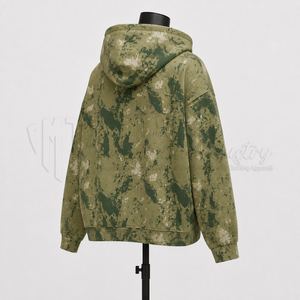 Sudadera con capucha de camuflaje personalizada con cremallera, estilo urbano, fabricante mayorista OEM ODM - Product Image 4