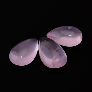 Cuarzo Rosa natural liso en forma de pera Cabs 20X12 23X14mm piedras preciosas sueltas para hacer pulsera collar pendientes joyería - Product Image 1