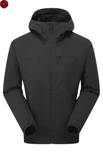 Men's <b>Waterproof</b> Windproof Softshell Jacket Hooded Zip Up Outdoor <b>Winter</b> Outerwear Breathable Layering <b>Coat</b> - Product Image 2
