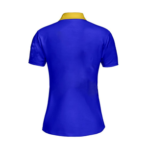 Polo élégant de haute qualité SGRho Sorority pour femmes, bleu royal et or, vêtements grecs, polo en coton premium à manches longues - Product Image 5