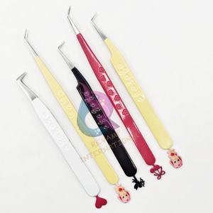 Pinzas Profesionales para Pestañas de Acero Inoxidable Antimagnéticas de Precisión con Punta en Ángulo de 90 Grados y 45 Grados CNC - Product Image 1