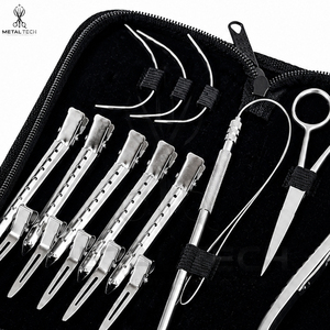 Professional Hair Extension <b>Tool</b> Kit Set With Hair Extension Pliers, Loop Needle, Pulling Hook, Sectioning Clips & Scissors <b>Tool</b> - Product Image 5