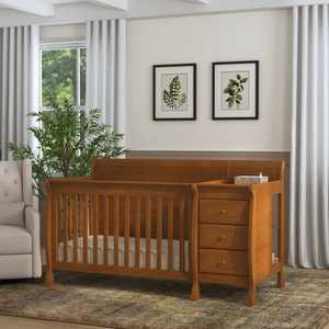 Modern Solid Wood Baby Crib With Storage Drawers Wooden Nursery Baby <b>Bed</b> <b>Convertible</b> Crib Furniture - Product Image 5