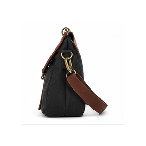 Bolso bandolera minimalista de cuero de alta calidad con herrajes de latón para uso en exteriores, caza y caza con halcones. - Product Image 6