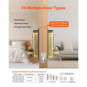 Serrature meccaniche per accesso sicuro 14 chiavi per recinzione esterna senza chiave - Product Image 3