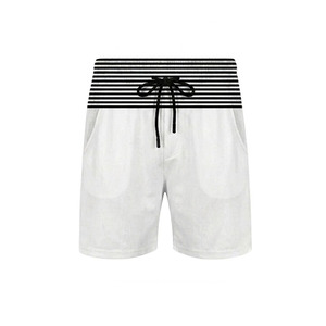 Men's White Striped Crew Neck T-Shirt And Shorts <b>Set</b> Quick Dry <b>Knitted</b> Casual Summer Wear Women's summer shorts <b>set</b> - Product Image 4