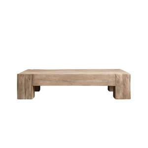 Modern Rustic Solid Teak Wood <b>Coffee</b> <b>Table</b> Handmade with Natural Texture and Chunky <b>Leg</b> Design Living Room Furniture - Product Image 3