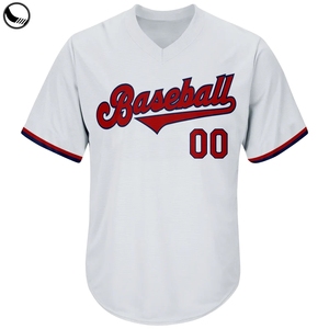 Camiseta de Béisbol Blanca Personalizada para Hombre, Manga Corta, Cuello en V, Impresión Serigrafiada, Poliéster Transpirable, Corte Regular, para Adultos, Todas las Temporadas - Product Image 1