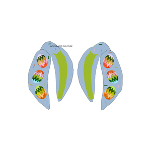 เครื่องประดับผมแบบผูกปมลายไพ่นกกระจอกสำหรับเทศกาลอีสเตอร์ ดีไซน์สวยงามทันสมัย ปักลายด้วยมือ ออกแบบลายไพ่ตามสั่ง สำหรับผู้หญิง - Product Image 3