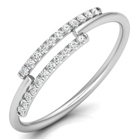 Anillo de Diamante Certificado de Laboratorio, Oro Sólido, Joyería de Compromiso, Corte Redondo, Engaste Pavé, Media Eternidad, Suministros para Fabricación de Joyas