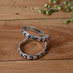 Handmade 925 Sterling <b>Silver</b> Arthritis Thumb Splint <b>Ring</b> | Oxidized Diamond & Dot Tribal Design | <b>Adjustable</b> Joint Support for - Product Image 3