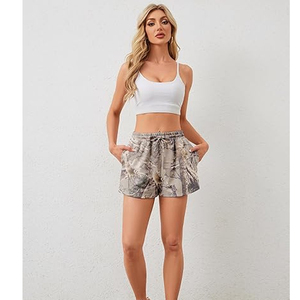 กางเกงขาสั้นลายพรางเท่ๆ สำหรับผู้ชาย สกรีนโลโก้ตามสั่ง ผ้าฝ้ายเนื้อหนา สำหรับออกกำลังกาย วิ่ง มีเชือกผูก - Product Image 2