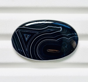 Cabochons en Agate Noire Rayée 100% Naturelle, Formes Mixtes, Agate Noire Rayée 20-50mm, Vente en Gros pour la Fabrication de Bijoux - Product Image 2