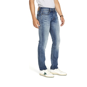 High Quality Mid Waist Straight Mens <b>Jeans</b> <b>Soft</b> Cotton Spandex Denim Pants for Men Wholesale - Product Image 5