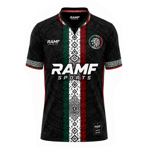 Maillot de football personnalisé pour hommes, design Mexique, sublimation, noir, séchage rapide - Product Image 5