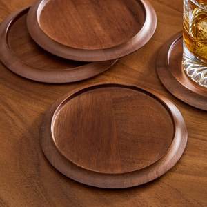 Modern Round Wooden Coasters 300 Mm Non Slip <b>Mats</b> & Pads - Product Image 1