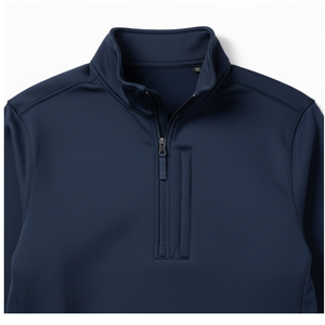 Sweat-shirt en molleton à col montant pour homme, bleu marine, coupe classique, décontracté, respirant, en polyester tricoté, pour l'automne - Product Image 5