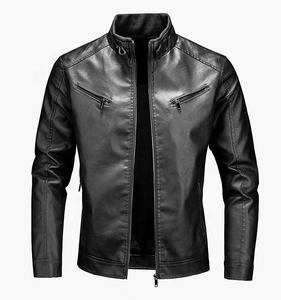 Chaqueta de Cuero Genuino Negra para Hombre, Diseño Moderno, Corte Ajustado, Estilo 2026 - Product Image 1