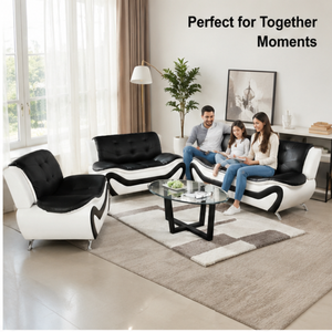 Juego de sofás modernos de 1, 2 y 3 plazas con sofá de dos plazas y sillón, piel sintética |   Muebles de Salón para Dormitorio, Apartamento y Hotel, Hogar - Product Image 5