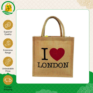 Sac de shopping en satin et jute imprimé sur mesure avec poignée, de bonne qualité, fourni directement par l'usine, à prix abordable - Product Image 2