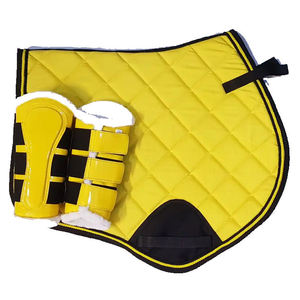 Nouvelle conception de tapis de selle pour cheval avec strass, masque d'oreille et bottes assorties, ensemble personnalisable avec logo et couleur, vente en gros pour l'équitation - Product Image 4