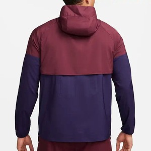 Chaqueta Cortavientos con Capucha para Hombre, Color Verde Oliva, Cierre de Cremallera, Informal, para Exteriores, Ligera, de Poliéster, para Primavera - Product Image 3