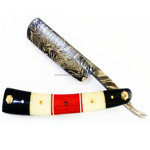ASAP Sustainable Damascus Stainless Steel Straight Razor <b>Men</b> Face Body <b>Bikini</b> Underarm Use Bamboo Handle Non-Disposable - Product Image 3