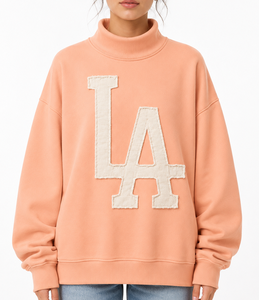 Sudadera de Felpa con Cuello Alto para Mujer, Talla Grande, Logotipo Personalizado, Algodón Suave, Corte Holgado, para Invierno y Uso Diario - Product Image 1