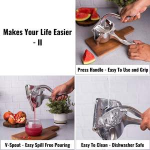 Exprimidor Manual de Metal, Ecológico, Apto para Lavavajillas, Accesorio de Cocina, Exprimidor Portátil de Aluminio para Naranjas, Limones, Frutas y Verduras - Product Image 5