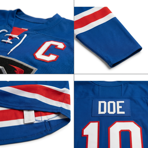 Custom Heavyweight Polyester Ice Hockey Jersey <b>Lace</b>-up V-Neck Long Sleeve Team Uniforms for Men Custom Logo OEM Manufacturer - Product Image 4