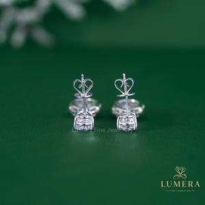 ต่างหูเพชรทรงลูกแพร์, ต่างหูทรงลิงค์แบบ Asscher Cut ได้รับการรับรองจาก IGI ต่างหูทรงหยดน้ำขนาดใหญ่ประดับเพชรแบบ Halo ตัวเรือนทองคำแท้แบบ Prong Setting สำหรับเธอ - Product Image 4