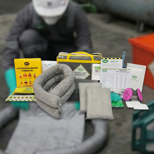 Kit Universal para Derrames de 45 Litros, Bolsa Transparente Flexible, Kit Multiusos Absorbente para Control de Derrames de Aceite, Productos Químicos y Líquidos en Emergencias - Product Image 1