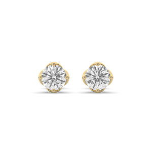 Pendientes de Diamantes Cultivados en Laboratorio, Corte Brillante Redondo de 1.00 Ct, Oro de 14K y 10K, Estilo Único y Ligero, Suministro al por Mayor para Minoristas - Product Image 1