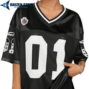 Maillot en maille avec nom d'équipe et nom de joueur personnalisés, 100% polyester, respirant, séchage rapide, antibactérien, manches courtes pour toutes les saisons - Product Image 1