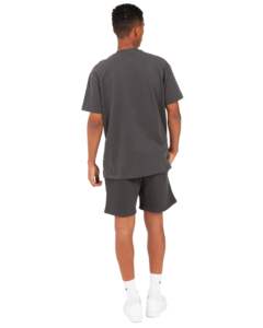 Ensemble de shorts pour hommes en deux pièces pour l'été, broderie personnalisée, t-shirt à manches courtes de couleur unie avec shorts assortis - Product Image 5