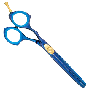 Ciseaux de coiffure professionnels bleus en acier inoxydable de 6,0 pouces pour la coupe et l'éclaircissement des cheveux, outils de beauté pour salon, ciseaux de barbier - Product Image 6