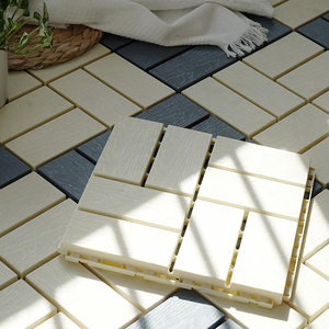 PP Waterproof Quick Splicing Backyard Patio Wood Grain <b>Plastic</b> Floor - Product Image 1