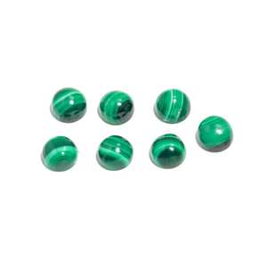 Malachite verte naturelle riche, cabochon rond, pierre précieuse non montée, taille calibrée 6 mm, pour la fabrication de bijoux avec jeu de couleurs - Product Image 1