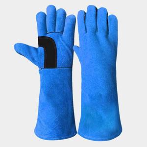 Gants de soudage en cuir de vachette pleine fleur, résistants à l'abrasion, pour le hockey, la lutte contre les incendies et le barbecue - Product Image 4