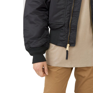 Nueva Chaqueta Bomber Negra con Capucha, Cortavientos, Cierre de Cremallera, Cuello Alto, Informal, de Invierno, Gruesa, con Relleno de Poliéster, Abrigo Urbano - Product Image 6